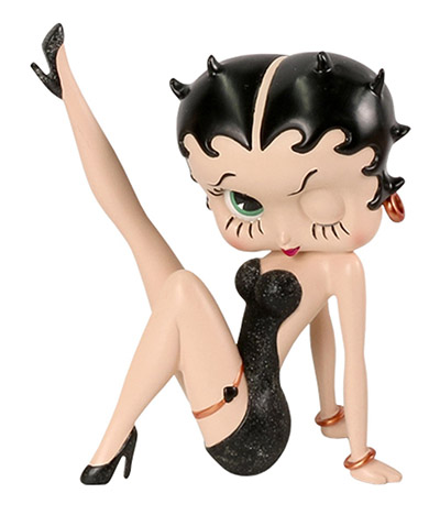 Betty Boop Leg Up Black Glitter